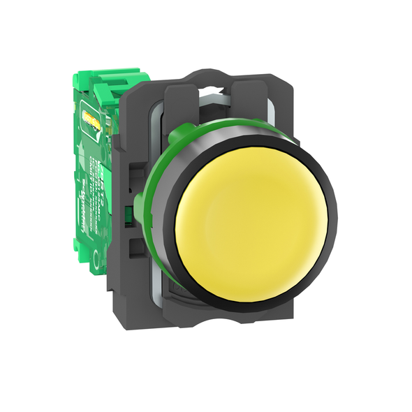 Schneider Electric ZB5RTA5 Wireless and batteryless transmitter, Harmony XB5R, push button, plastic, yellow, 22mm, spring return