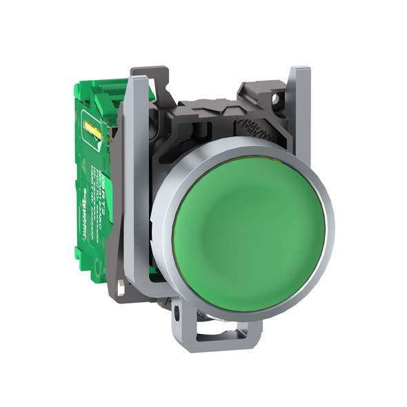 Schneider Electric ZB4RTA3 Wireless and batteryless transmitter, Harmony XB5R, push button, metal, green, 22mm, spring return