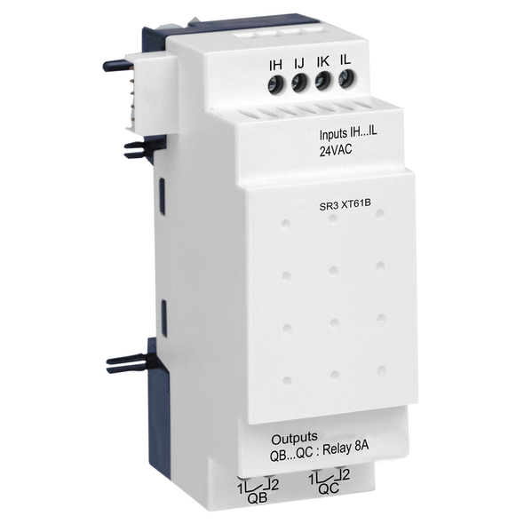 Schneider Electric SR3XT61B Discrete I/O extension module, Zelio Logic, 6 I/O, 24 V AC