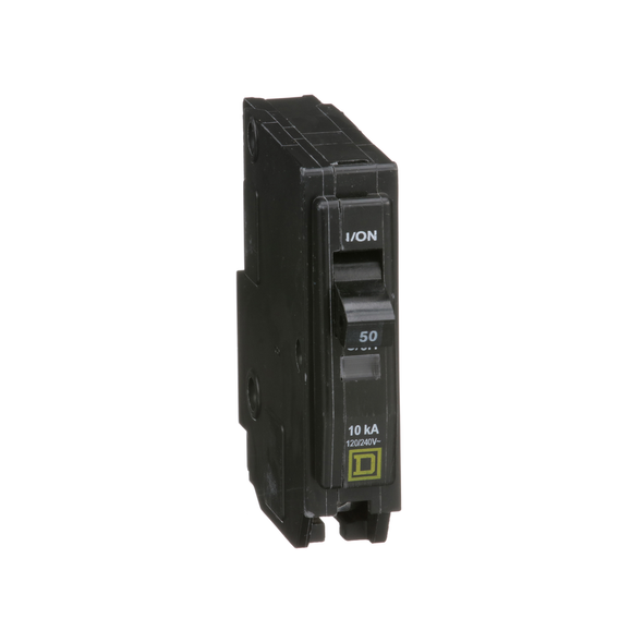 Schneider Electric QO150CP Mini circuit breaker, QO, 50A, 1 pole, 120/240VAC, 10kA, plug in, consumer pack