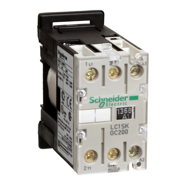 Schneider Electric LC1SKGC200P7 Mini contactor, TeSys SK, 2P(2NO), AC-3, 690V 5A, 230V AC coil