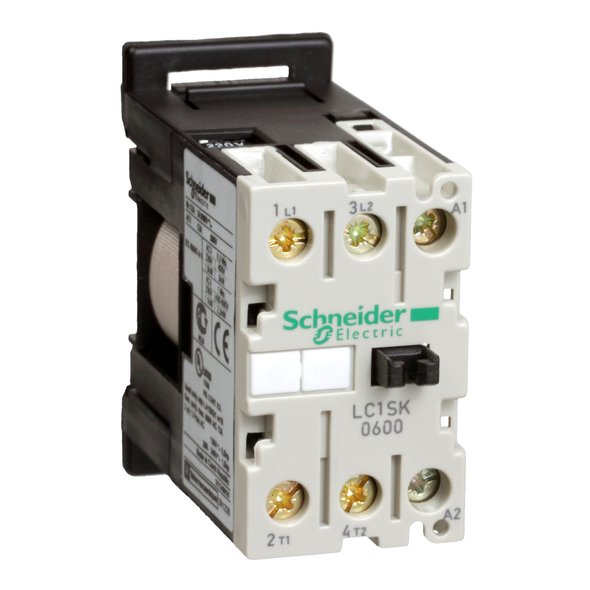 Schneider Electric LC1SK0600U7 Mini contactor, TeSys SK, 2P(2NO), AC-3, 690V 6A, 240V AC coil