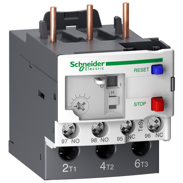 Schneider Electric LR3D08L Thermal overload relay, TeSys Deca, 690VAC, 2.5 to 4A, 1NO+1NC, class 20, for unbalanced loads