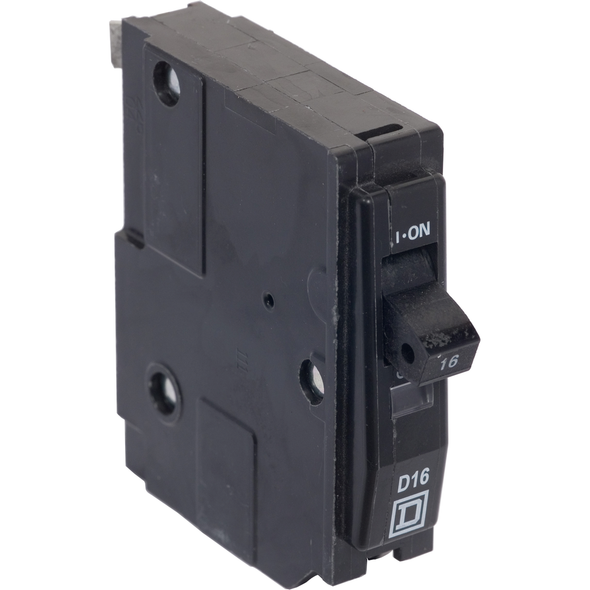 Schneider Electric QOXD116 Mini circuit breaker, QO, 16A, 1 pole, 240/415VAC, 3kA, plug in