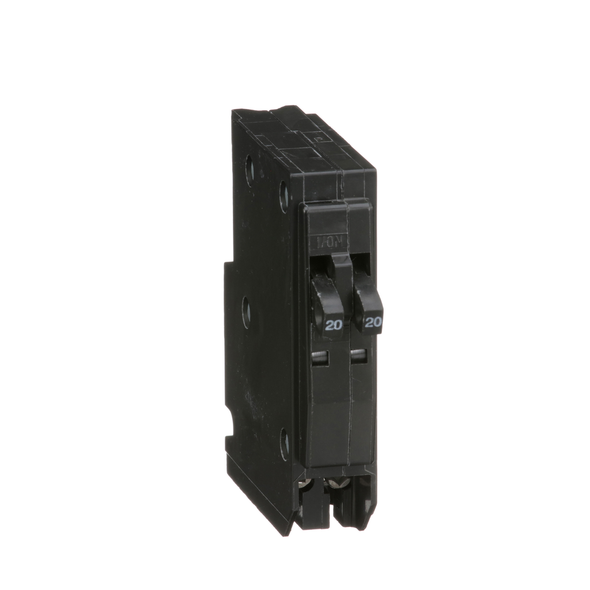 Schneider Electric QOT2020 Tandem mini circuit breaker, QO, 2 x 1 pole at 20A, 120/240VAC, 10kA, plug in