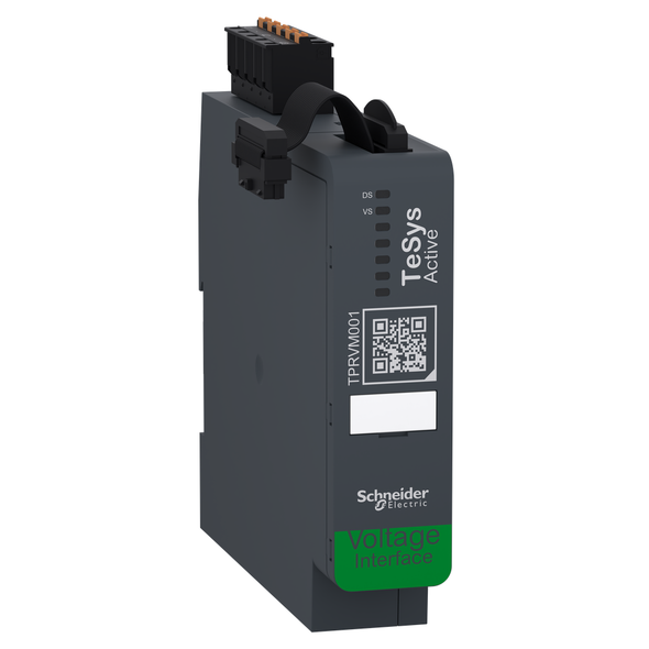 Schneider Electric TPRVM001 Voltage interface module, TeSys island, 690VAC 47-63 Hz, Isolated switching input for safe stop