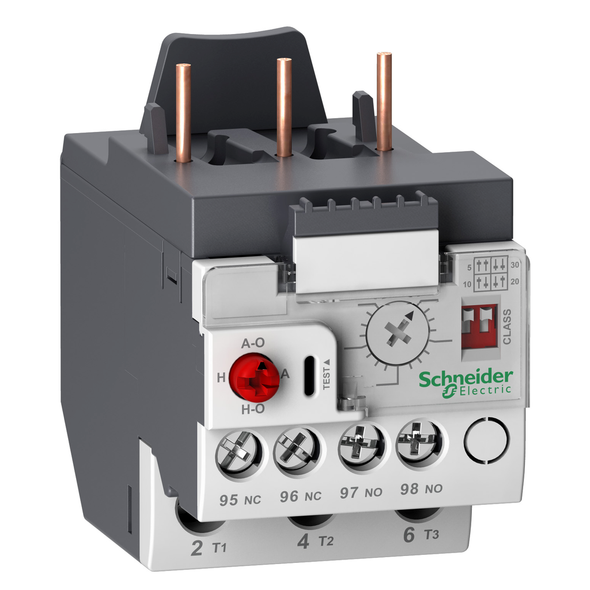 Schneider Electric LR9D08 Overload relay, TeSys LRD, motor protection, 1.6A to 8A, 3 phase, withstand 6kV impulse, 2kV surge, electronic thermal