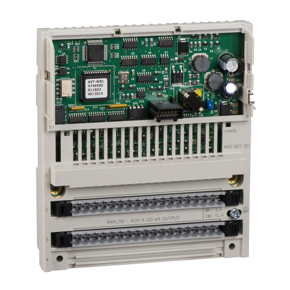 Schneider Electric 170AAO12000 distributed analog output Modicon Momentum - 4 Output - 0..20 mA