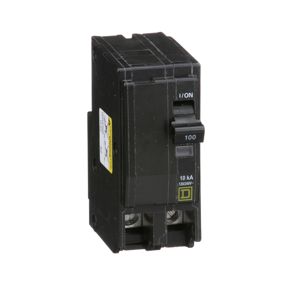 Schneider Electric QO2100 Mini circuit breaker, QO, 100A, 2 pole, 120/240VAC, 10kA, plug in