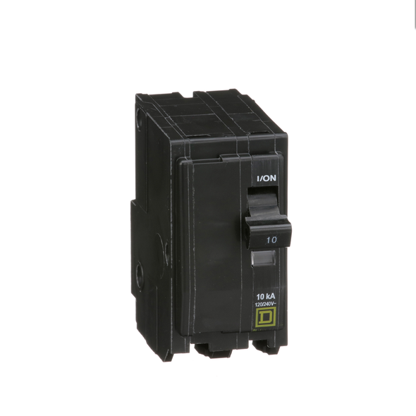 Schneider Electric QO210 Mini circuit breaker, QO, 10A, 2 pole, 120/240VAC, 10kA, plug in