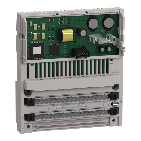 Schneider Electric 170ANR12091 distributed analog/discrete I/O - 4 I / 8 O discrete - 6 I / 4 O analog