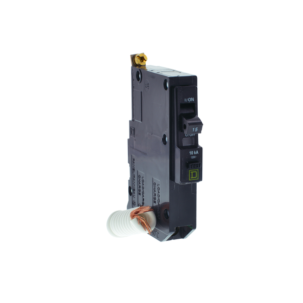 Schneider Electric QOB115EPD5237 Mini circuit breaker, QO, 15A, 1 pole, 120VAC, 10kA, bolt on, 30mA grd fault B, ring