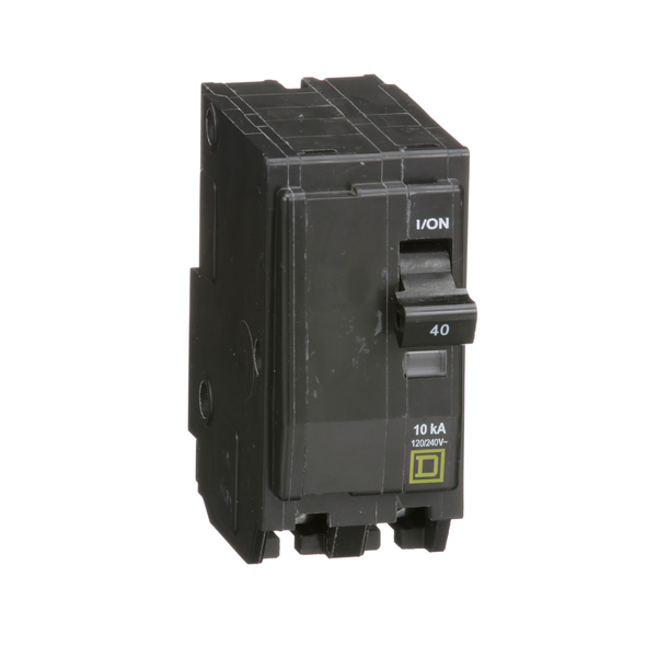 Schneider Electric QO240CP Mini circuit breaker, QO, 40A, 2 pole, 120/240VAC, 10kA, plug in, consumer pack