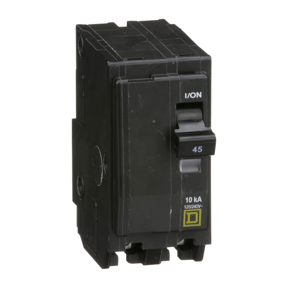 Schneider Electric QO245 Mini circuit breaker, QO, 45A, 2 pole, 120/240VAC, 10kA, plug in