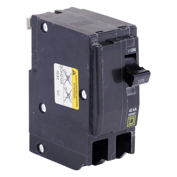 Schneider Electric QO280H Mini circuit breaker, QO, 80A, 2 pole, 120/240VAC, 10kA, plug in