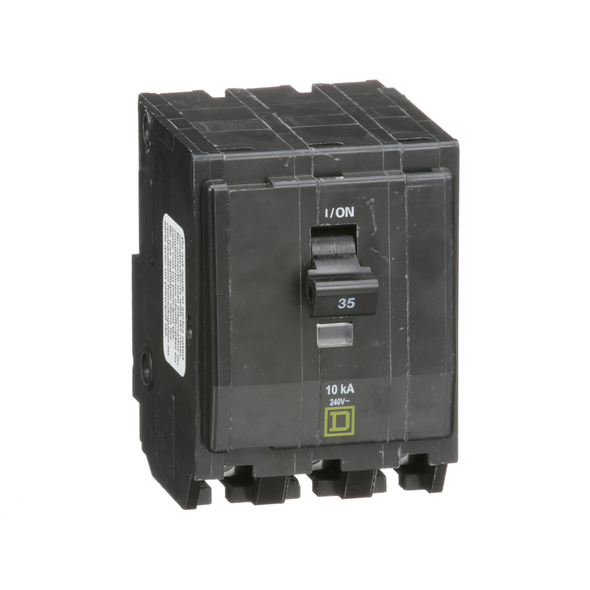 Schneider Electric QO335 Mini circuit breaker, QO, 35A, 3 pole, 120/240VAC, 10kA, plug in