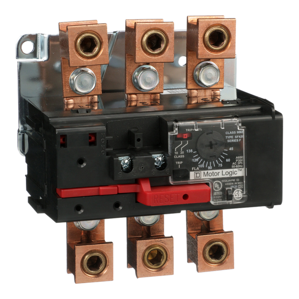 Schneider Electric 9065SF420 Overload Relay, Motor Logic, solid state overload relay, NEMA Size 4, 3 pole, 45A to 135A, 600VAC, separate mount