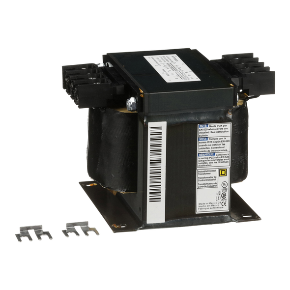 Schneider Electric 9070T500D33 Transformer, Type T, industrial control, 500VA, 1 phase, 380/400/415V primary, 115/230V secondary, 115C rise