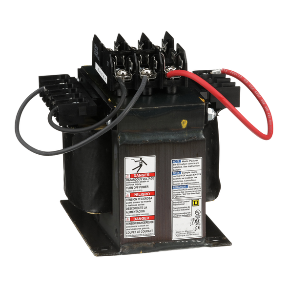 Schneider Electric 9070TF500D50 Industrial control transformer, Type TF, 1 phase, 500VA, 240/416/480/600V primary, 99/120/130V secondary, 50/60Hz