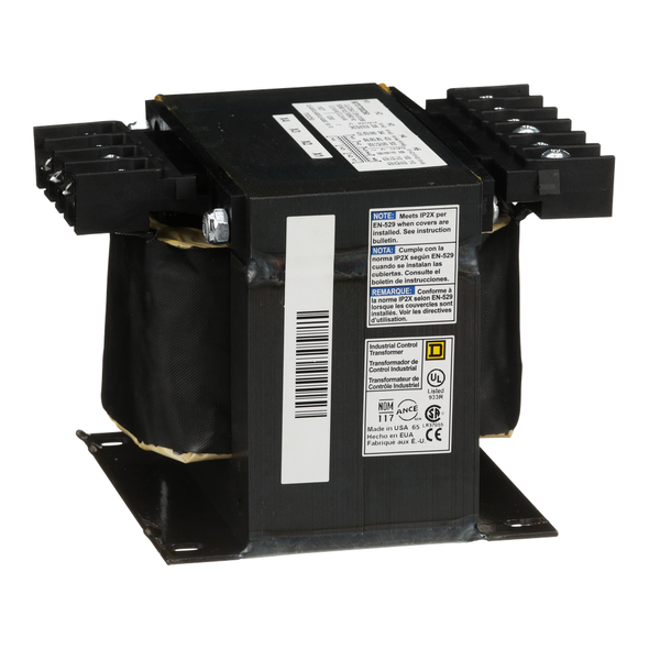 Schneider Electric 9070T300D50 Transformer, Type T, industrial control, 300VA, 1 phase, 240/416/480/600V primary, 99/120/130V secondary, 80C rise