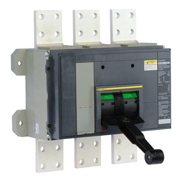 Schneider Electric RKF36000S20 Automatic switch, PowerPacT R, 2000A, 3 pole, 600VAC, 50kA, busbar, magnetic