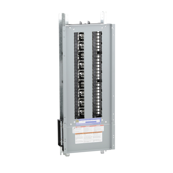 Schneider Electric NQ454L2C Panelboard interior, NQ, main lugs, 225A, Cu bus, 54 pole spaces, 3 phase, 4 wire, 240VAC, 48VDC