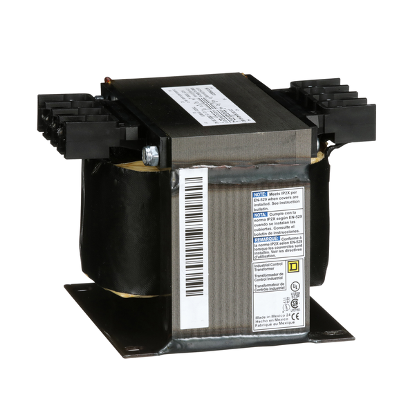 Schneider Electric 9070T500D31 Transformer, Type T, industrial control, 500VA, 1 phase, 240x480V primary, 120/240V secondary, 115C rise