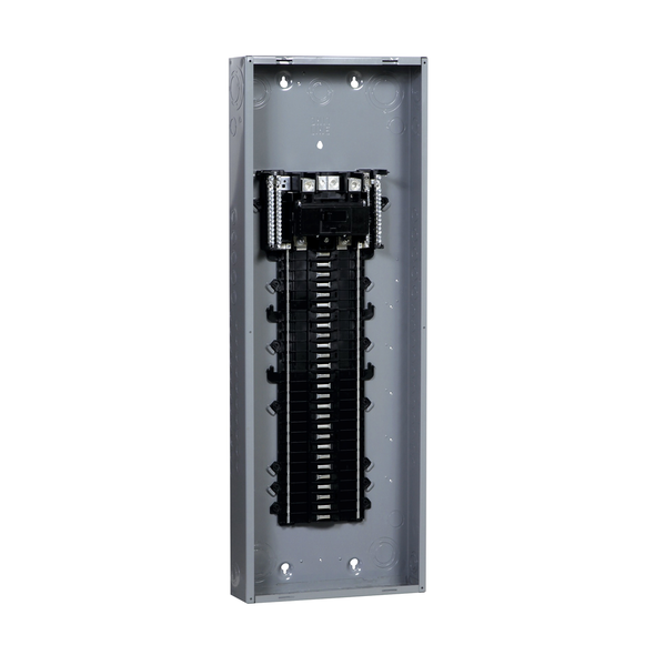 Schneider Electric CQO124L125PGC Loadcentre, QO, 1 phase, 24 spaces, 44 circuits, 125A main lugs, PoN, NEMA1, gnd bar, combo cover, CSA