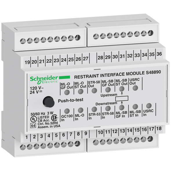 Schneider Electric LV848892SP Restraint interface module (RIM) , MasterPact MTZ, ZSI zone selective interlocking, ANSI 78, spare part