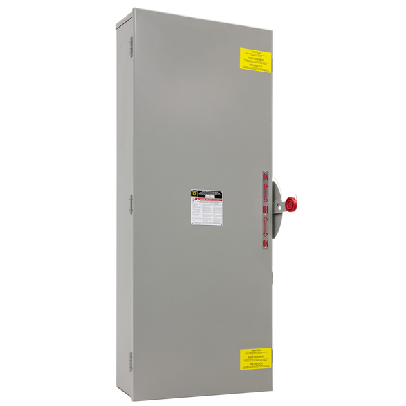 Schneider Electric DTU365AWK Safety switch, double throw, non fusible, 400A, 600VAC, 250VDC, 3 pole, 350HP, NEMA 12, no knock outs