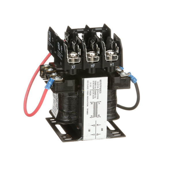 Schneider Electric 9070TF50D3 Industrial control transformer, Type TF, 1 phase, 50VA, 208V primary, 120V secondary, 50/60Hz