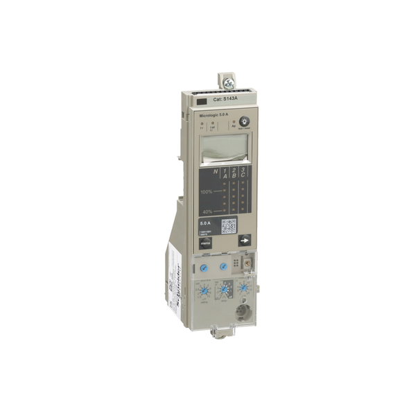 Schneider Electric S143A Micrologic trip unit, PowerPacT P, R, circuit breaker, 5.0A Ammeter, LSI