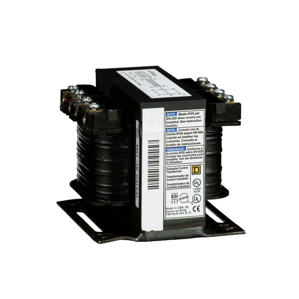 Schneider Electric 9070T200D62 Transformer, Type T, industrial control, 200VA, 1 phase, 600V primary, 240V secondary, 80C rise