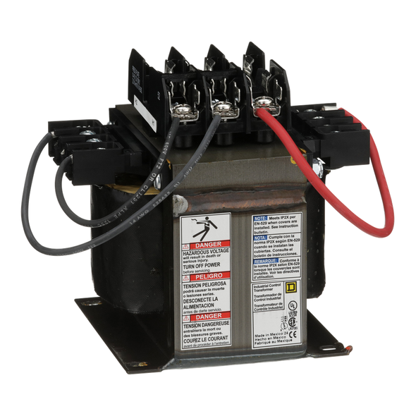 Schneider Electric 9070TF500D5 Industrial control transformer, Type TF, 1 phase, 500VA, 600V primary, 120V secondary, 50/60Hz