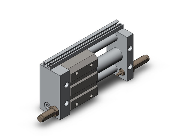 <h2>Rodless Cylinder, NC(D)Y2S, Magnetically Coupled, (Inch Stroke)  - Slide Bearing</h2><p><h3>The NCY2S Rodless Cylinder - Magnetically Coupled uses industrial strength magnets located in the piston and external carriage to form a single unit that will travel when actuated with air pressure.  It is available in a standard or heavy duty magnetic holding force.  It is a one piece unit integrated with slide bearings which provides lateral stability protecting it from side load impacts.</h3>- Bore sizes (nominal): 1/4 , 3 8 , 5/8 , 3/4 , 1 , 1-1/4 , 1-1/2 <br>- Stroke length: 2 , 4 , 6  8 , 10 , 12 , 14 , 16 , 18 , 20 , 24 , 28 , 32 , 36 , 40 , 60 <br>- Minimum operating pressure: 26 psi<br>- Speed: 2 ~ 20 inch/sec.<br>- Auto switch capable<br>- <br>- <br>-  <p><a href="https://content2.smcetech.com/pdf/ncy2.pdf" target="_blank">Series Catalog</a>