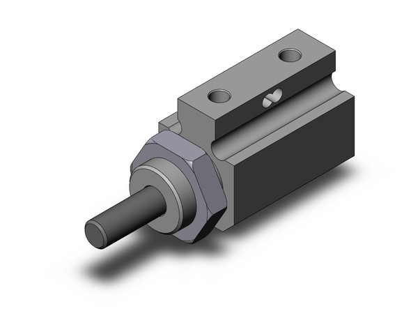 <h2>NC(D)JP, Pin Cylinder, Double Acting, Single Rod</h2><p><h3>The compact design of series NCJP double acting pin cylinder minimizes mounting space. The NCJP is available in five mounting options to accommodate many design styles. Bore sizes include 6, 10 and 15mm with strokes ranging from 5 to 30mm. Other features include brass panel mounting nuts, stainless steel piston rod and brass bodies. The NCJP series is also available in an auto switch capable model. </h3>- <p><a href="https://content2.smcetech.com/pdf/NCJP.pdf" target="_blank">Series Catalog</a>