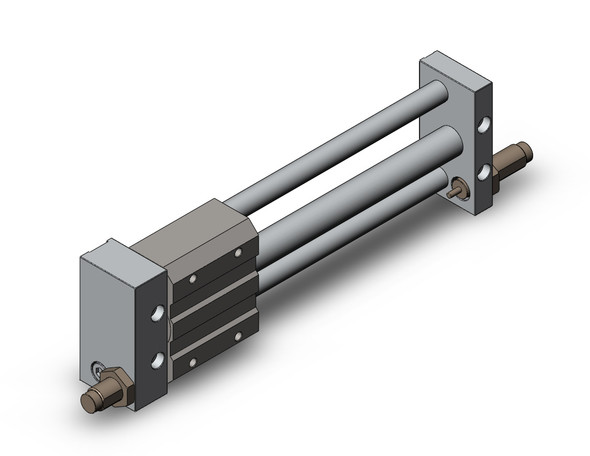 <h2>Rodless Cylinder, NC(D)Y2S, Magnetically Coupled, (Inch Stroke)  - Slide Bearing</h2><p><h3>The NCY2S Rodless Cylinder - Magnetically Coupled uses industrial strength magnets located in the piston and external carriage to form a single unit that will travel when actuated with air pressure.  It is available in a standard or heavy duty magnetic holding force.  It is a one piece unit integrated with slide bearings which provides lateral stability protecting it from side load impacts.</h3>- Bore sizes (nominal): 1/4 , 3 8 , 5/8 , 3/4 , 1 , 1-1/4 , 1-1/2 <br>- Stroke length: 2 , 4 , 6  8 , 10 , 12 , 14 , 16 , 18 , 20 , 24 , 28 , 32 , 36 , 40 , 60 <br>- Minimum operating pressure: 26 psi<br>- Speed: 2 ~ 20 inch/sec.<br>- Auto switch capable<br>- <br>- <br>-  <p><a href="https://content2.smcetech.com/pdf/ncy2.pdf" target="_blank">Series Catalog</a>