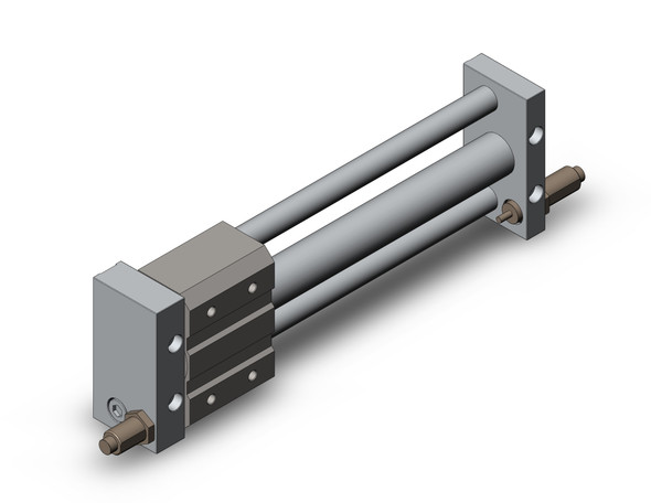 <h2>Rodless Cylinder, NC(D)Y2S, Magnetically Coupled, (Inch Stroke)  - Slide Bearing</h2><p><h3>The NCY2S Rodless Cylinder - Magnetically Coupled uses industrial strength magnets located in the piston and external carriage to form a single unit that will travel when actuated with air pressure.  It is available in a standard or heavy duty magnetic holding force.  It is a one piece unit integrated with slide bearings which provides lateral stability protecting it from side load impacts.</h3>- Bore sizes (nominal): 1/4 , 3 8 , 5/8 , 3/4 , 1 , 1-1/4 , 1-1/2 <br>- Stroke length: 2 , 4 , 6  8 , 10 , 12 , 14 , 16 , 18 , 20 , 24 , 28 , 32 , 36 , 40 , 60 <br>- Minimum operating pressure: 26 psi<br>- Speed: 2 ~ 20 inch/sec.<br>- Auto switch capable<br>- <br>- <br>-  <p><a href="https://content2.smcetech.com/pdf/ncy2.pdf" target="_blank">Series Catalog</a>