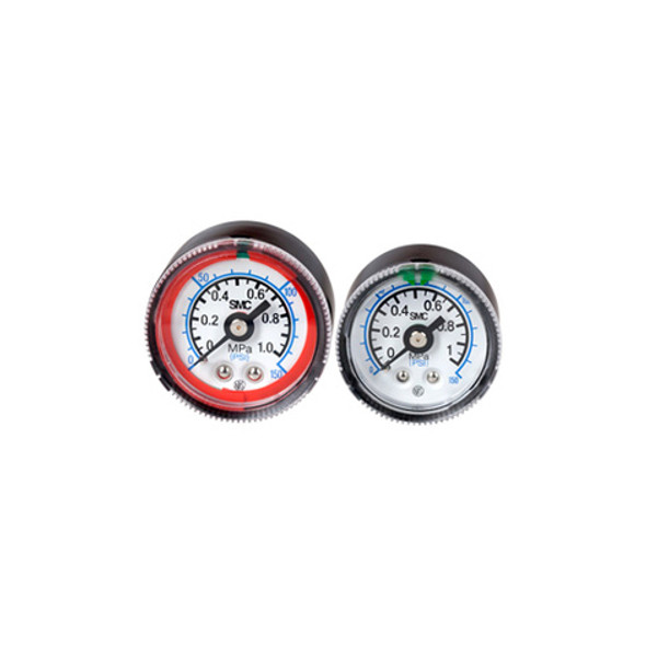 SMC - G36-P4-01-X30 - SMC G36-P4-01-X30 Pneumatic Pressure Gauge, 37.5mm Dial, Port Type: R1/8 Male BSPT Threaded, Center Back Mount