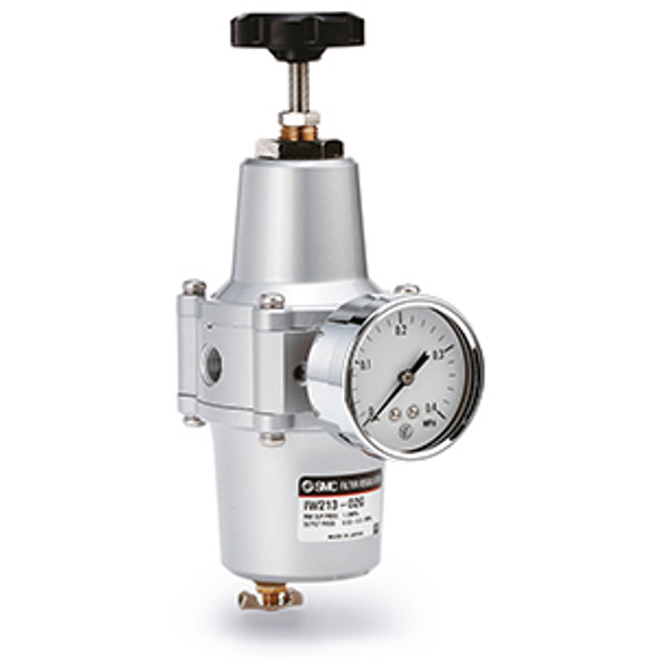 SMC IW215-02G filter/regulator f/r unit w/gauge