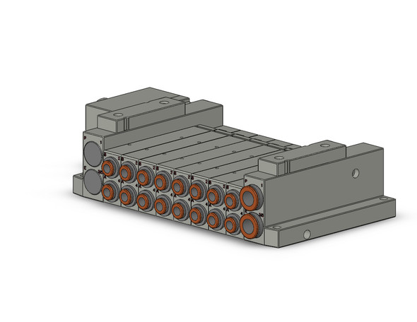 SMC SS5V2-W10CD-08U-N7 4/5 port solenoid valve ss5v 08 station manifold, tie-rod base