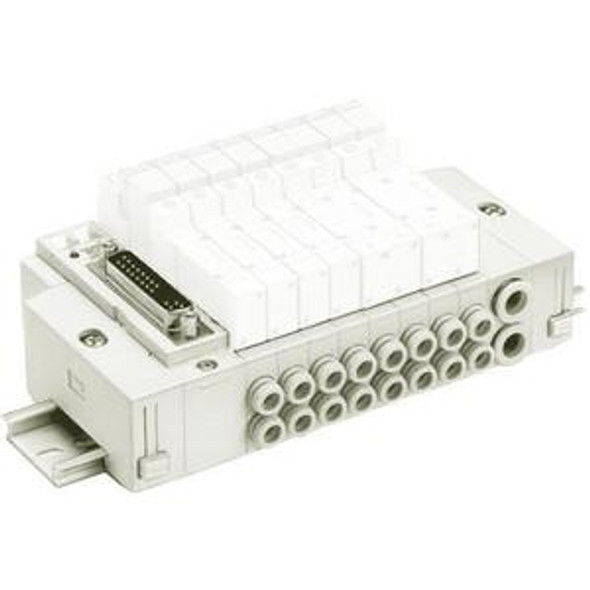 SMC SS5Y3-45FU-06B-C4 Mfld, Base Mt, Din Rail Mt