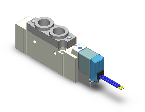 <h2>SY5000, 5 Port Solenoid Valve, All Types</h2><p><h3>Series SY offers major advances in valve performance for cost-effective solutions to your requirements. The series offers high flow with low power consumption in a compact design. The SY is available in body ported or base mounted styles and can be used individually or manifold mounted.<br>- </h3>- Fluid: air<br>- Operating pressure range: (internal pilot) 0.1 - 0.7MPa(external pilot) -100kPa to 0.7MPa(external pilot, pilot pressure range) 0.25 - 0.7MPa<br>- Effective area mm 2 (Cv): body ported 10.6 (0.59);base mounted 12.6 (0.7)<br>- Coil rated voltage: 3, 5, 6, 12, 24VDC;100, 110, 200, 220VAC<br>- Response time (0.5MPa) w/o indicator light  surge voltage suppressor: 32ms or less<br>- Ambient   fluid temperature: 50 C <p><a href="https://content2.smcetech.com/pdf/SY3.5.7.9000.pdf" target="_blank">Series Catalog</a>