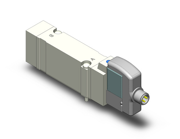 <h2>SY5000, 5 Port Solenoid Valve, All Types</h2><p><h3>Series SY offers major advances in valve performance for cost-effective solutions to your requirements. The series offers high flow with low power consumption in a compact design. The SY is available in body ported or base mounted styles and can be used individually or manifold mounted.<br>- </h3>- Fluid: air<br>- Operating pressure range: (internal pilot) 0.1 - 0.7MPa(external pilot) -100kPa to 0.7MPa(external pilot, pilot pressure range) 0.25 - 0.7MPa<br>- Effective area mm 2 (Cv): body ported 10.6 (0.59);base mounted 12.6 (0.7)<br>- Coil rated voltage: 3, 5, 6, 12, 24VDC;100, 110, 200, 220VAC<br>- Response time (0.5MPa) w/o indicator light  surge voltage suppressor: 32ms or less<br>- Ambient   fluid temperature: 50 C <p><a href="https://content2.smcetech.com/pdf/SY3.5.7.9000.pdf" target="_blank">Series Catalog</a>