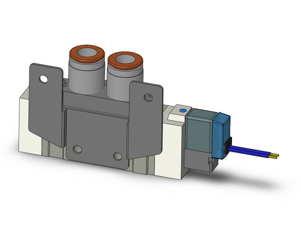 SMC SY7120-3H-N11T-F2 4/5 port solenoid valve valve, sgl sol, body pt (ac)