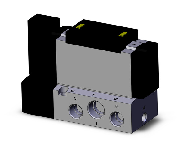 SMC VFR4100-5FZ-03 4/5 port solenoid valve valve sgl plug-in base mount