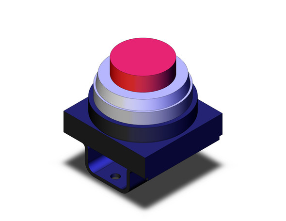 SMC VM-32AR mechanical valve push button, extended (red)