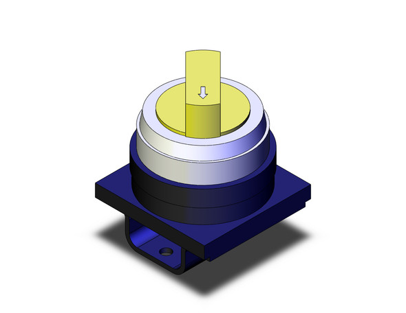 SMC VM-34CY mechanical valve selector 90 degree (yellow)