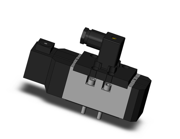 <h2>VS7-8, ISO Interface Solenoid Valve, Metal Seal, Size 2</h2><p><h3>Dimensions of SMC s VS7 series conform to ISO interface sizes 1 and 2.  The pilot operated metal seal design allows the valve to be used with non-lube dry air and still maintain a long life.  The VS7 is available in 2 or 3 position, double or single action.  Manifolds are available with a large variety of functions and piping configurations.</h3>- Size 2, ISO interface solenoid valve<br>- Fluid: air/inert gas<br>- Operating pressure: 0.1 to 1.0MPa<br>- Single or double solenoids<br>- Options include indicator light, direct manual override, wedge packing style, individual pilot EXH, surge voltage suppressor<p><a href="https://content2.smcetech.com/pdf/VS7_6_8.pdf" target="_blank">Series Catalog</a>