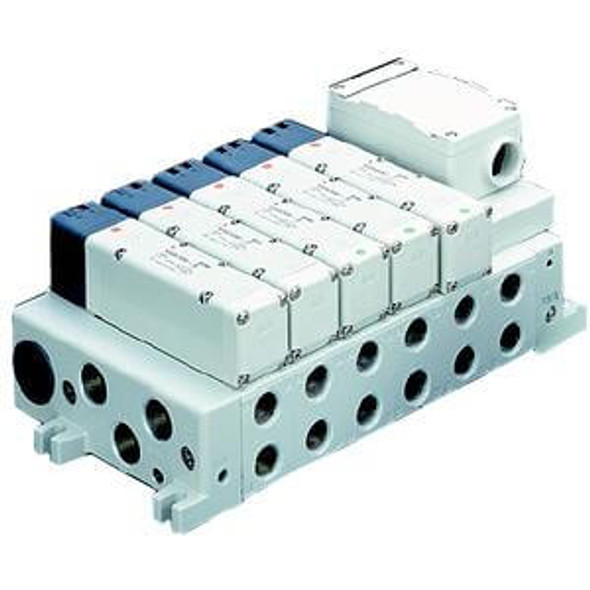 SMC VV5Q41-05C10T0-SD manifold, plug-in, vq4000